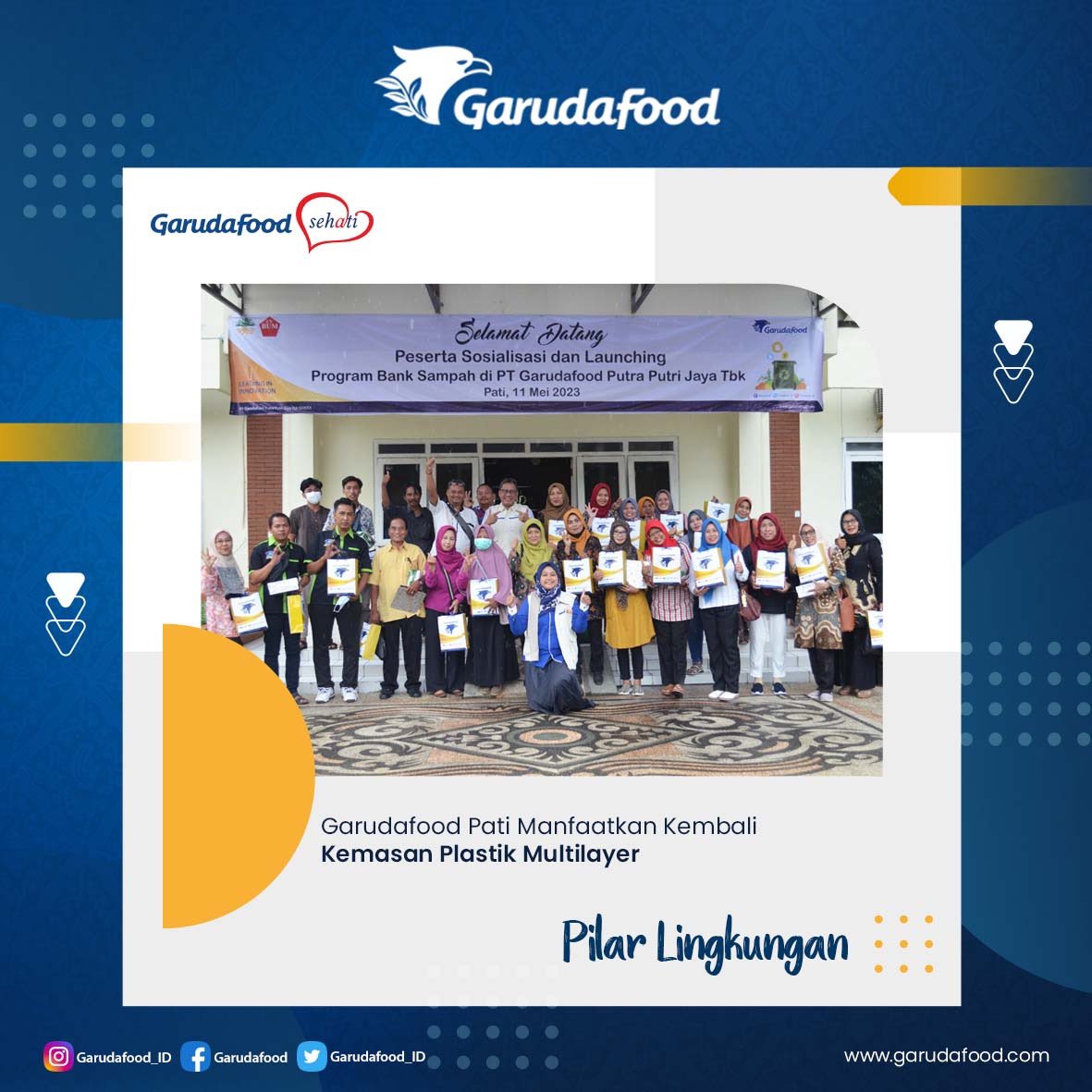 GarudaFood_ID's tweet photo. Garudafood Pati Manfaatkan Kembali Kemasan Plastik Multilayer.
Cak berita lengkapnya pada link dibawah ini ππ»
https://t.co/cNnnLNrfP9
#GarudafoodSehati
#CSR
#PilarLingkungan
#PlastikMultilayer
#ReduceReuseRecycle
#TPS3R
#follow
#followme
#garudafood_id
#garudafood https://t.co/gyrVALEfFt