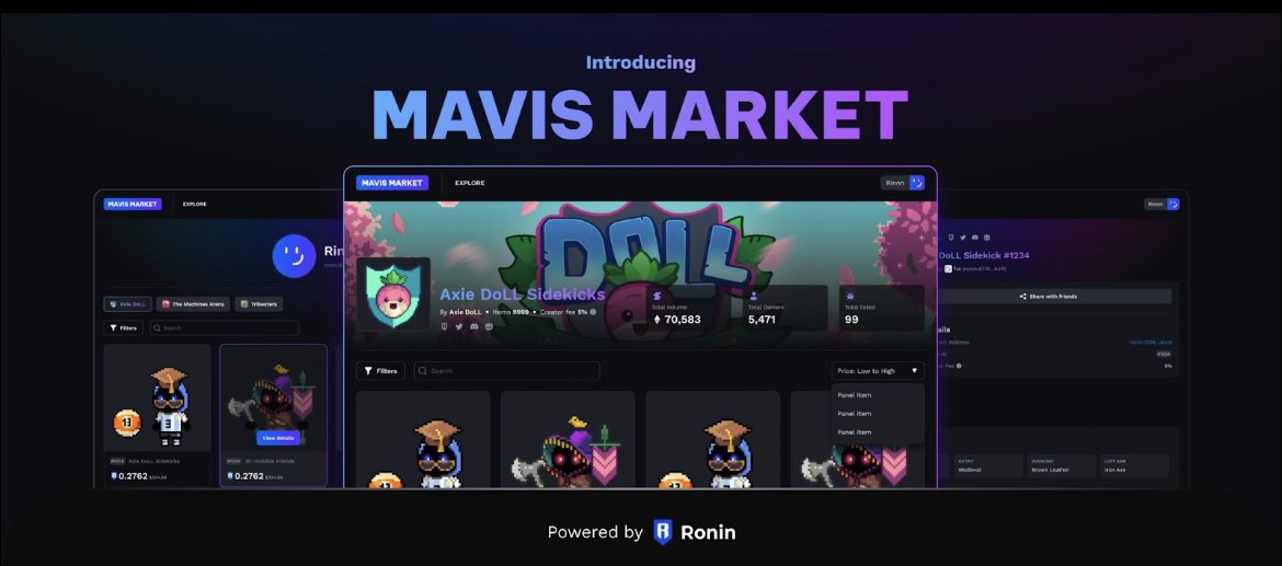 🚀 One more exciting news for Today,  We're introducing Mavis Marketplace for <a href="/Ronin_Network/">Ronin</a> powered games 🛍

Everyone, everywhere can now buy and sell owned assets. Mavis Market is one of many tools we provide for developers in the web3 space🙈🧵$RON