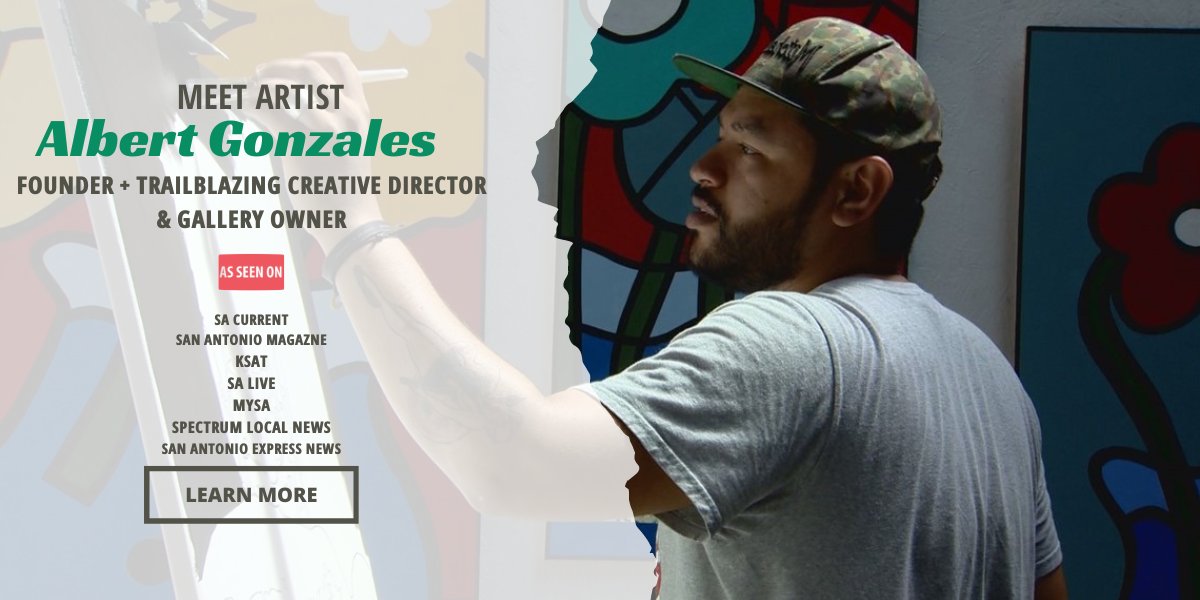 Meet San Antonio post-contemporary art <a href="/trebla_art/">TREBLA</a> + learn more about his Inspiration Project.  | bit.ly/3oN5MKq