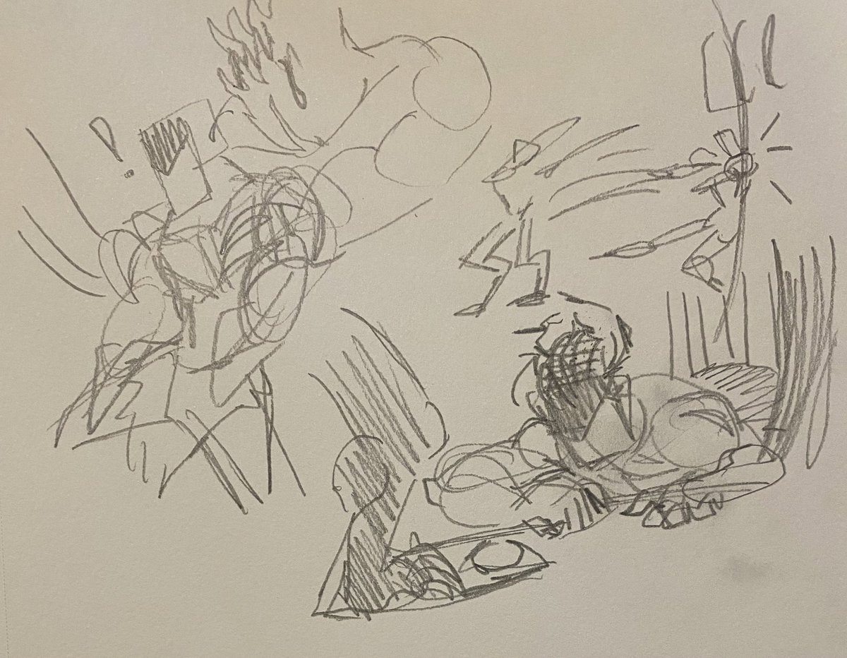 Morning action sketch concepts