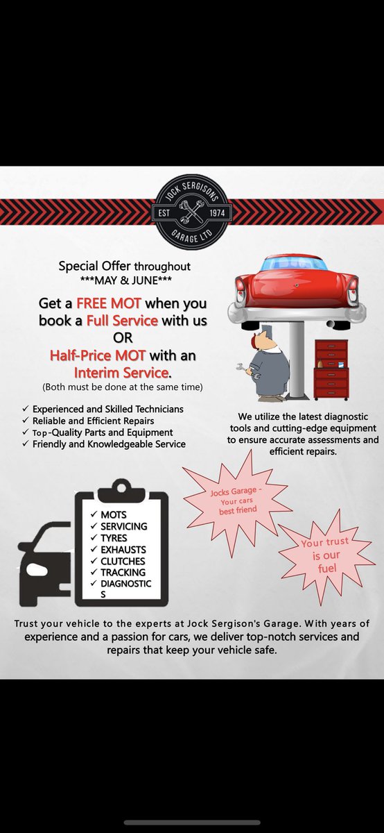 JamieLeeSmyth's tweet photo. Have a look at our latest offer!👀

📞Give us a call on 01302 321238 or email us at office@jocksgarage.co.uk for your quote! https://t.co/0cilbJBIni