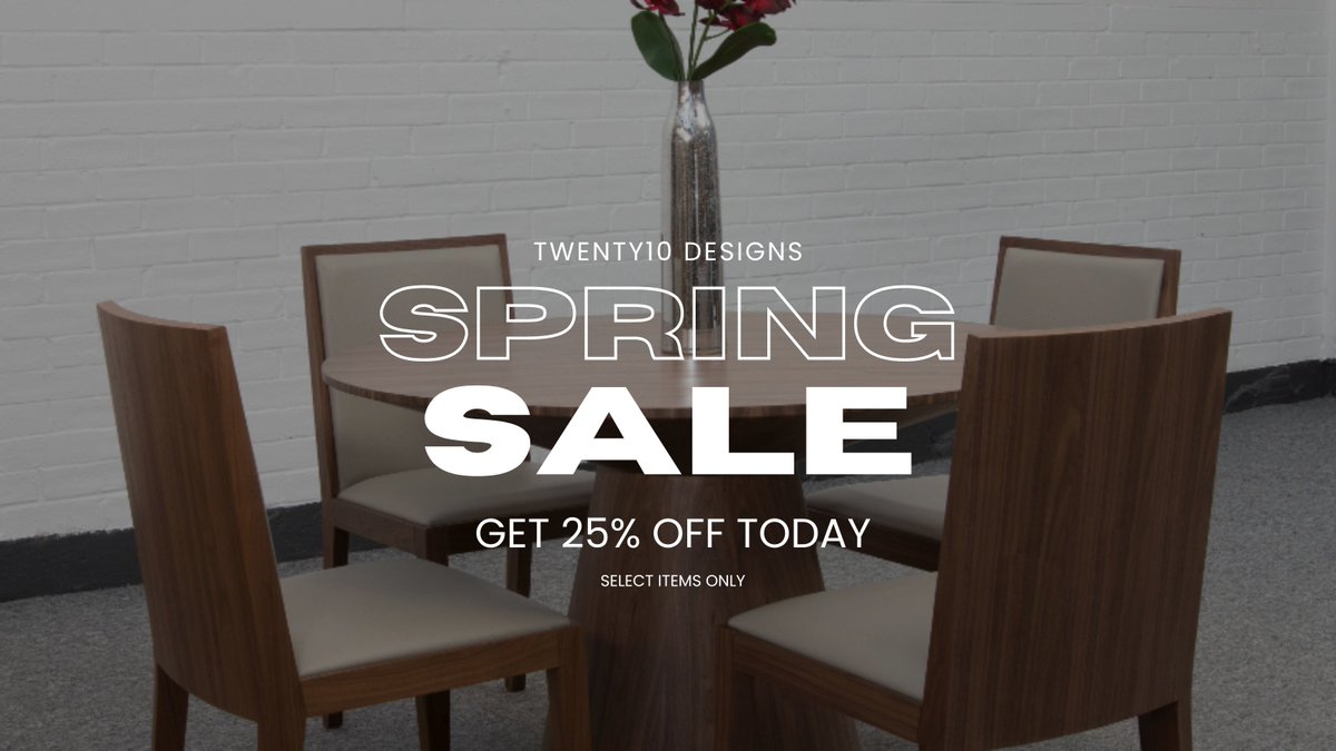 Refresh your interiors this spring with our HUGE Spring Sale...

...Get 25% off today - twenty10.design/sale 

#Sale #Promotion #Discount #TradeFurniture #Furniture #DiscountFurniture