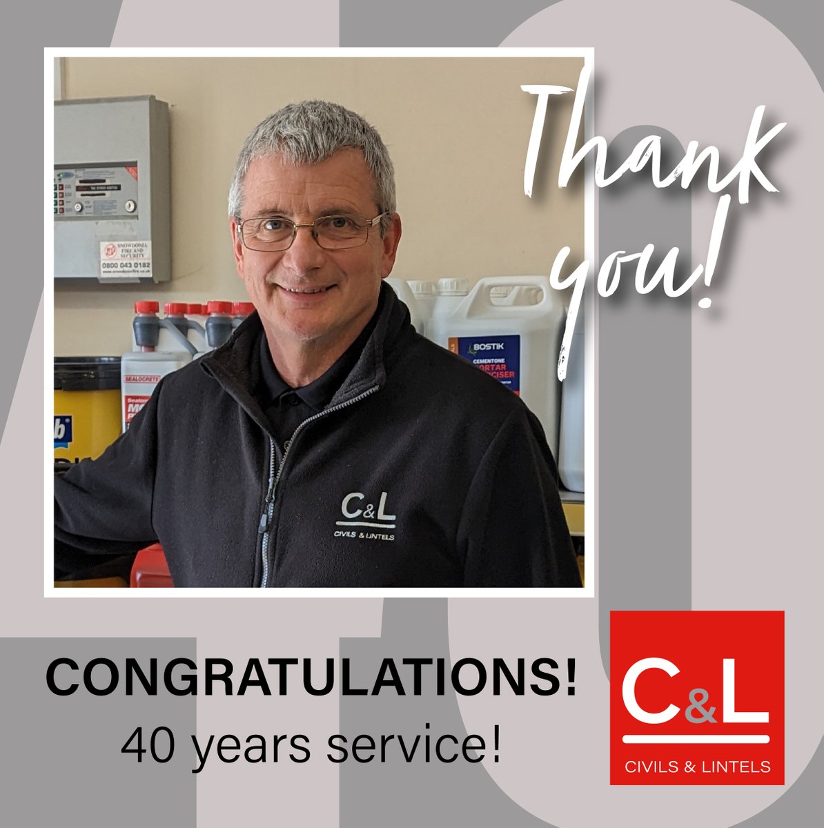 Today we are celebrating the long service of one of our dedicated Sales colleagues, Stewart Reid! Stewart has been with us for an incredible 40 years today, and is a much valued colleague in our Warrington depot.

Congratulations Stewart! 🥳

#congratulations #recognition