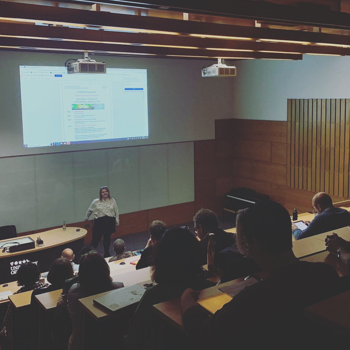 HullUniEvents's tweet photo. We have the awesome Rachael from the @theroaringgirls giving a keynote at our FACE ‘Beyond Higher Education’ Conference 👏👏 Thanks Rachel 😀 https://t.co/4rZTCJSZ8e