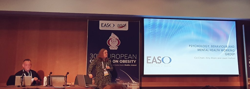 @EasoPresident and @amy_ahern introducing the new @EASOobesity research group on #psychology #behaviour and #mentalhealth in #obesity at #ECO2023 @ICPObesity @ASOIreland @ECPObesity