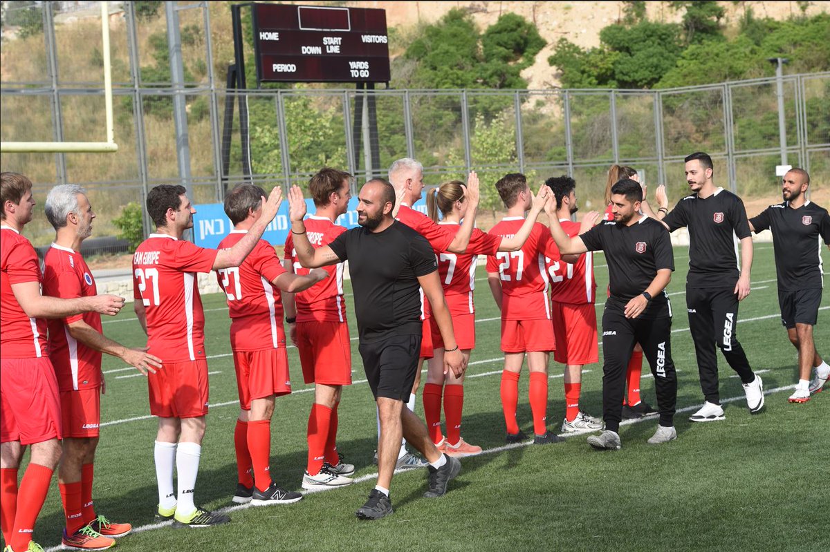 EUinIsrael's tweet photo. ⚽️ Hapoel Jerusalem 6 - Team Europe 1

Despite the crushing defeat, ambassadors and diplomats from the EU and its Member States had a great time playing against the coaches of @HapoelJLMfc' Neighbourhood League. Hapoel brings together Jewish and Arab kids from all backgrounds >> https://t.co/69hpkJDO11