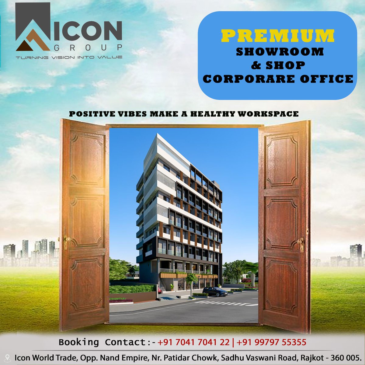 Icon Group give your Dream Office.
contact for booking : 70417 04122
.
.
#iconworldtrade #icontrade #bestbulding #business #businessplace #shoppingcomplex #showroom #buldingdesign #corporateoffice #archiveoffice #officespace #Offices #officeplace #bestlocation #dreamoffice
