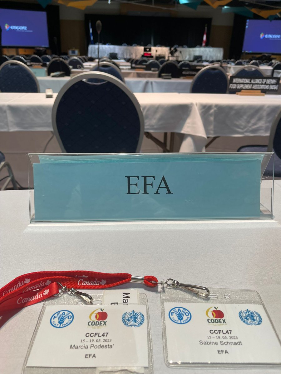 This week EFA is at #CCFL47 in Canada 🇨🇦 as Observer, bringing the needs of #foodallergy patients to the @FAOWHOCodex guidelines development work around: 
 
🍴#AllergenLabellling 
🍴#MayContain
🍴#FoodLabelling during emergencies
🍴Digital #FoodInformation

#FoodSafety #Farm2Fork