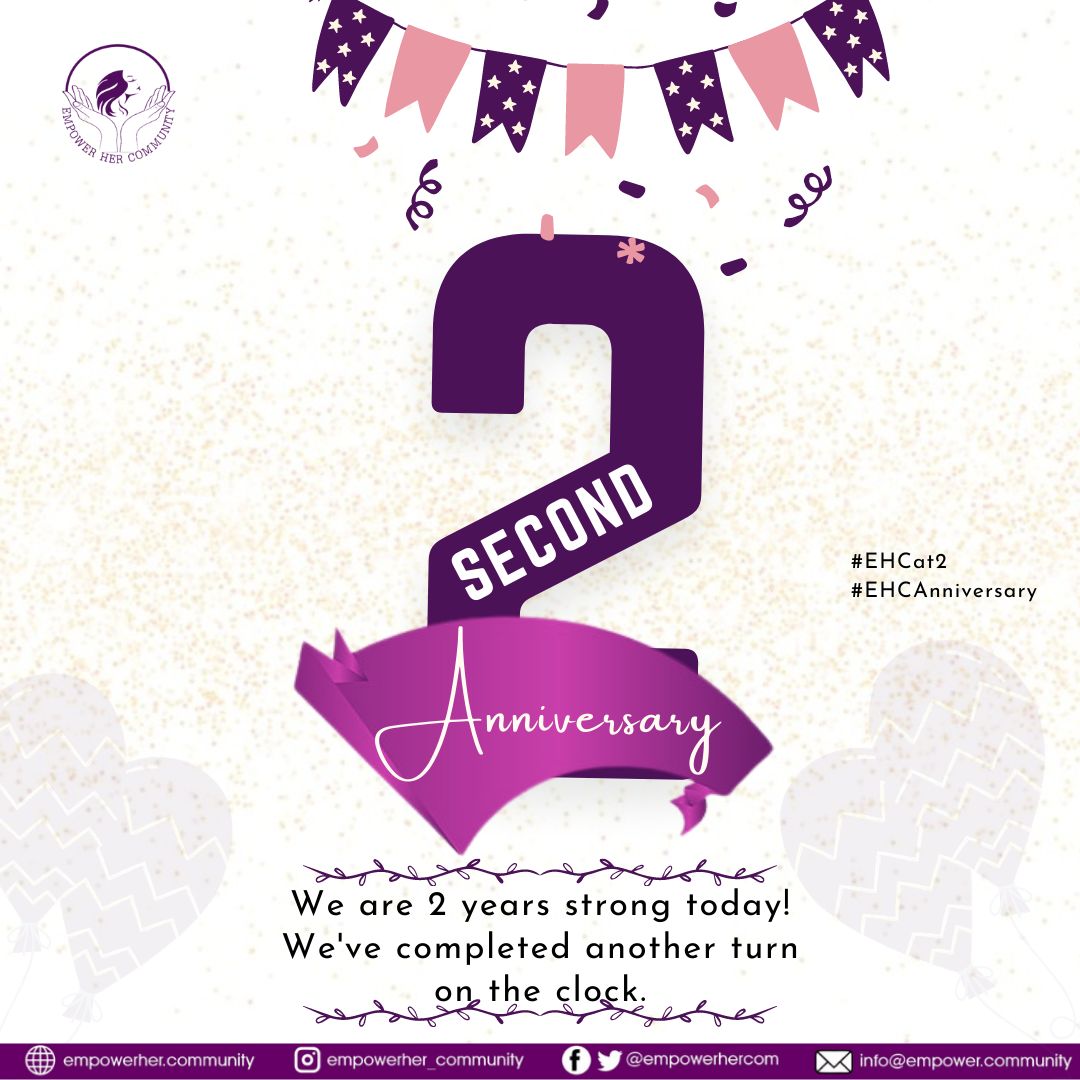 empowerhercom's tweet photo. Make some noise Techies!🥁🎺
We are officially two years old today!!!💃🏽🥳🎉
It's been a fun &amp; rigorous journey, but we're better and stronger!🤩🤩
Happy birthday to us @empowerhercom 🥳🥳
We're still open to women: https://t.co/FDhDU4TqNZ🤗

#EHCAt2
#EHCAnniversary
#womenintech https://t.co/kEMY1DUx5g
