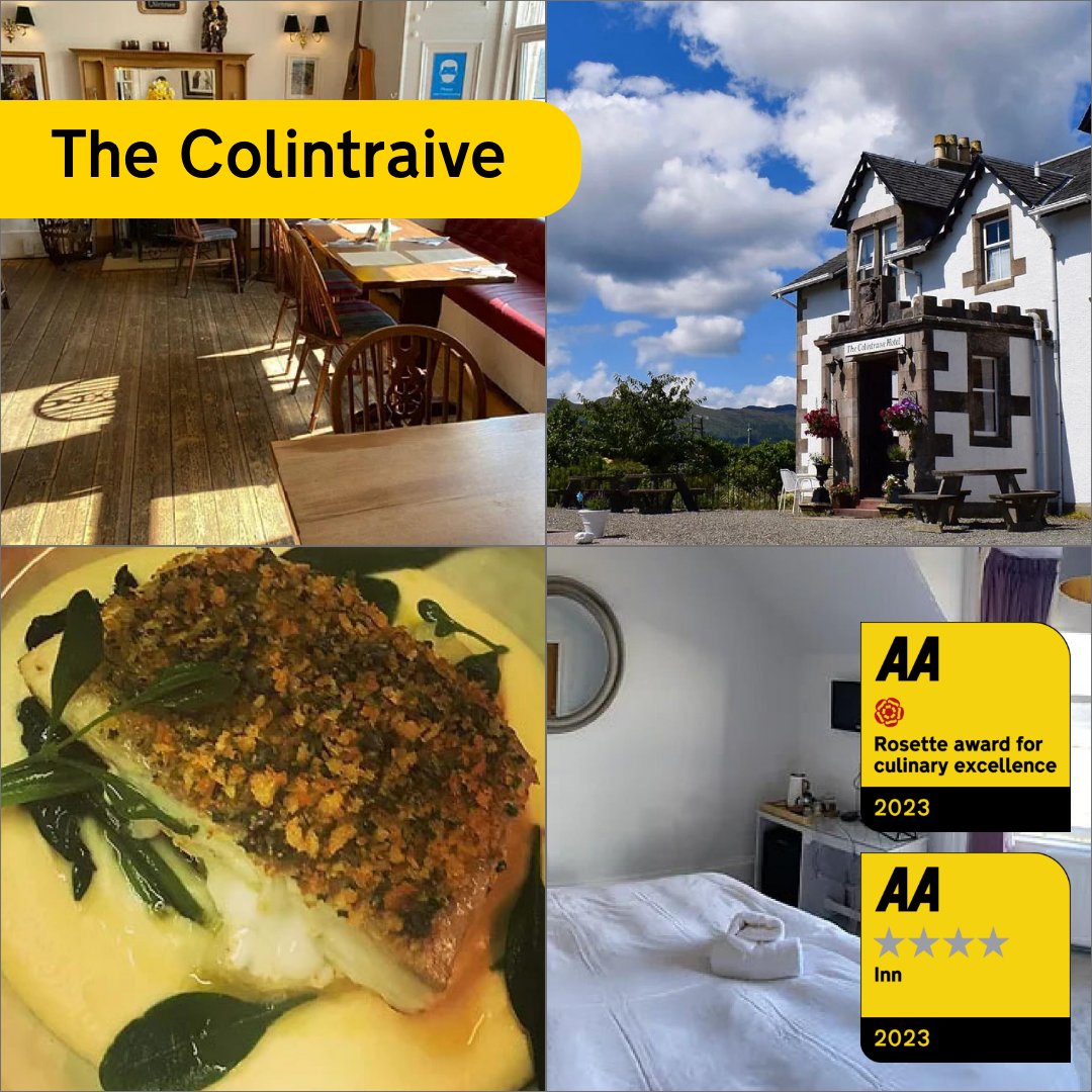 AA Hospitality (@aahospitality) on Twitter photo Congratulations to The Colintraive, awarded 4 #AASilverStars & 1 #AARosette!
Our inspector loved their perfect setting on the edge of Loch Lomond National Park.
Book a visit > tinyurl.com/3ptr67nm
#AALatestRated <a href="/VisitScotland/">VisitScotland</a> #LochLomondNationalPark #Scotland Congratulations to The Colintraive, awarded 4 #AASilverStars & 1 #AARosette!
Our inspector loved their perfect setting on the edge of Loch Lomond National Park.
Book a visit > tinyurl.com/3ptr67nm
#AALatestRated <a href="/VisitScotland/">VisitScotland</a> #LochLomondNationalPark #Scotland