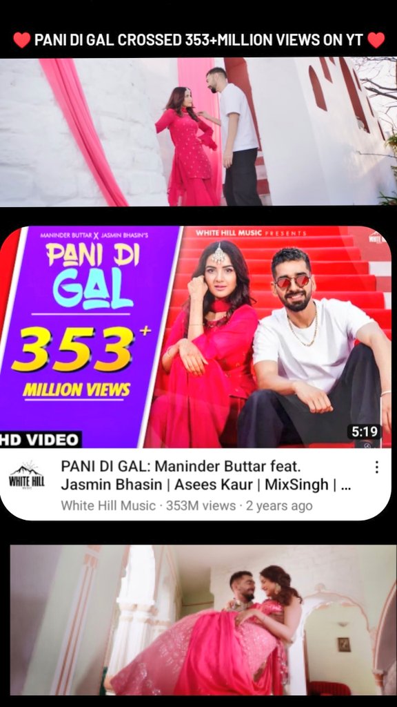 Avinash Singh (@avinashsingh_4) on Twitter photo Pani Di Gal is having 353+ million pyaar on Yt โค๏ธ๐ฅฐ
Its getting more and more love each passing day โค๏ธ
<a href="/jasminbhasin/">Jasmine bhasin</a>
#JasminBhasin #Jasminians Pani Di Gal is having 353+ million pyaar on Yt โค๏ธ๐ฅฐ
Its getting more and more love each passing day โค๏ธ
<a href="/jasminbhasin/">Jasmine bhasin</a>
#JasminBhasin #Jasminians