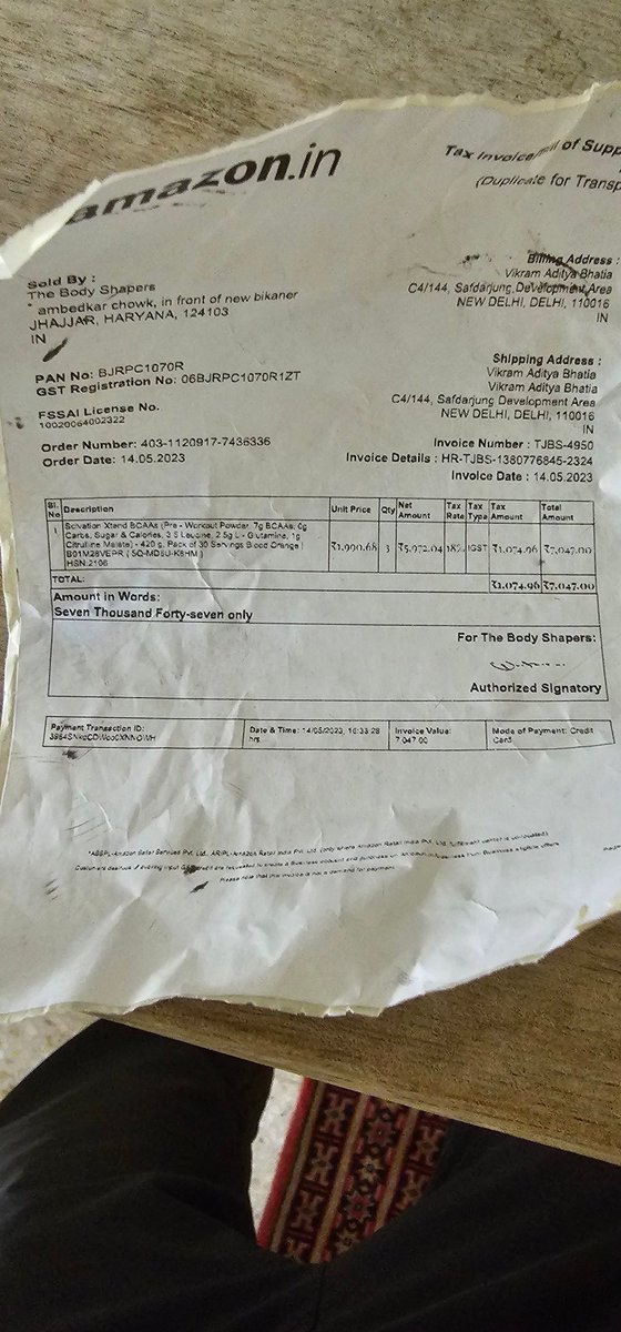 bhatia_vikram's tweet photo. @amazonIN fraud delivery of wrong item and now you ask for 4days to figure it out. https://t.co/qyVHbSOMMx