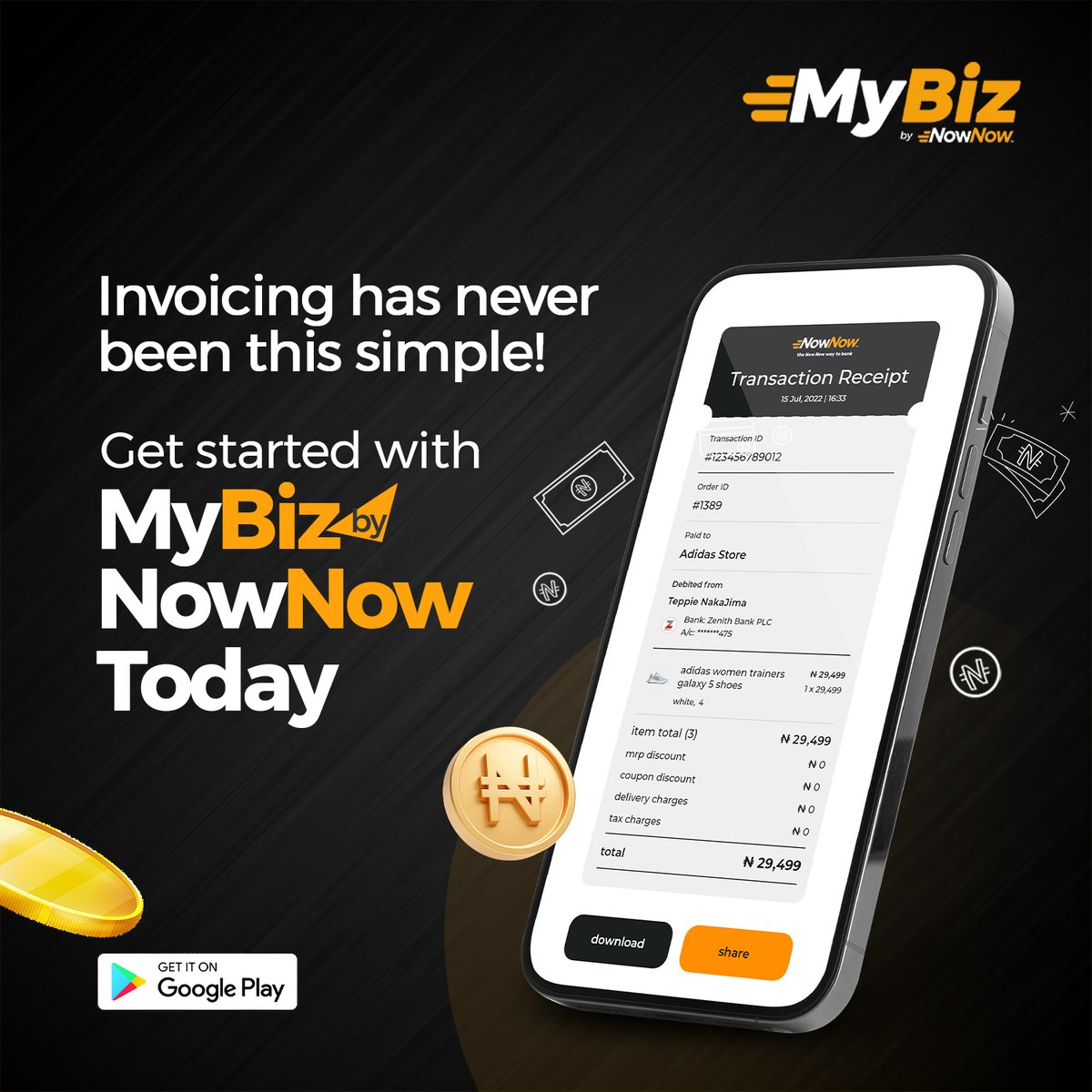 NowNow_MyBiz's tweet image. Don’t let invoicing be a hassle for your business.
MyBiz offers a seamless invoicing process that saves you time and energy.
Download MyBiz today

#MyBizbyNowNow  #InvoicingMadeSimple