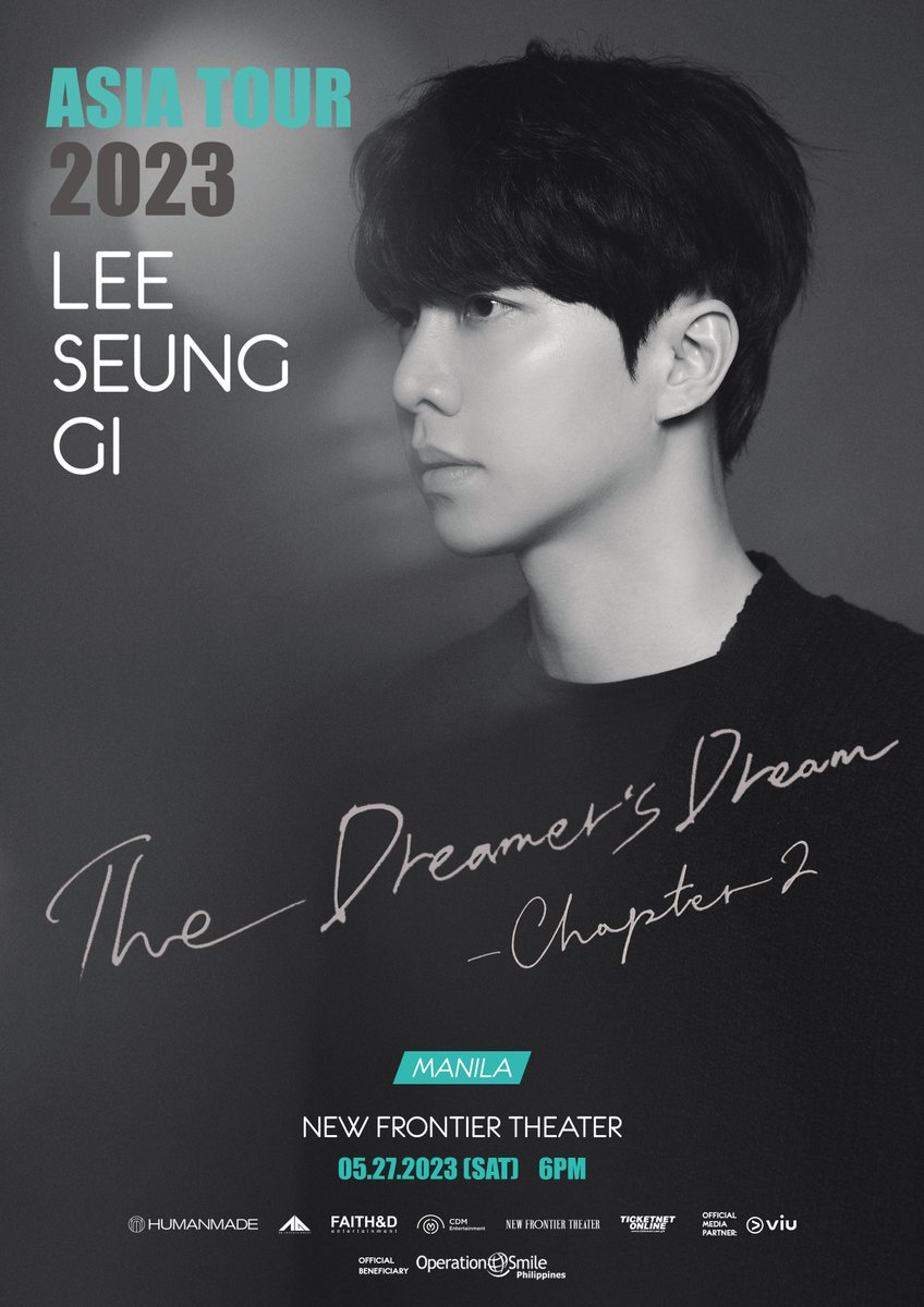 Lee Seung Gi is set to return to Manila for “The Dreamer’s Dream - Chapter 2” which will be held at the New Frontier Theater this May 27, 2023. 🤩

Tickets are available at ticketnet.com.ph and all TicketNet outlets nationwide.

 #LSGinMNL2023 #LeeSeungGi #이승기