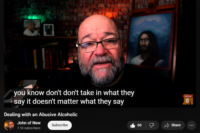 328 views  10 May 2023  #reincarnation #jesus #NDE
John answers the subscriber question "How do I deal with an Abusive Alcoholic?


If you just found me, I have two channels. The first is my @JohnofNew channel where I post daily. The second is my @levelupspirit444 channel where I post longer form content. Check them both out and subscribe.


HELP KEEP THE CHANNEL GOING BY DONATING HERE: https://www.paypal.com/donate/?hosted...

The John of new channel Shares the teachings of John Davis who remembers a past life where he walked with Jesus. This reincarnation story tells us of our own divinity and it's especially relevant to recovering Catholics.We fine there is a great number of women between 55 and 65 who seem to resonate with the content. Though the content is for all people it does seem to reach those men and women from anywhere from 30 to 80. If you want to live a more joyful fulfilling life, with an understanding of spirituality like you've never had before, this is the channel for