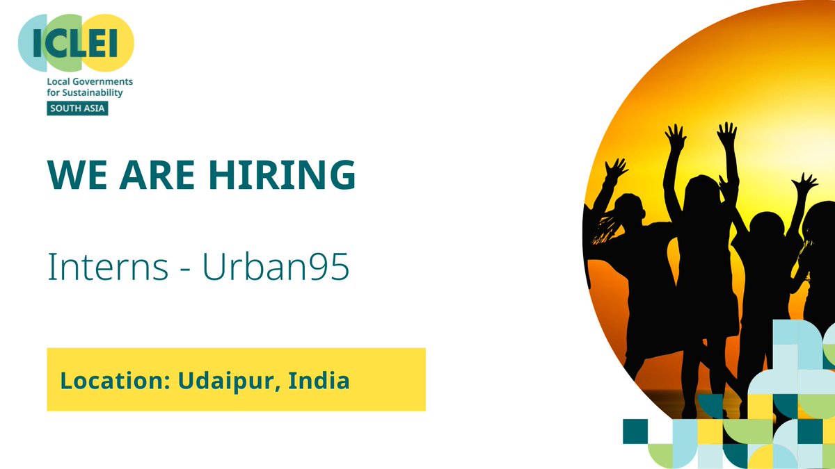 ICLEISouthAsia's tweet photo. 🌱🌍 Join us at #ICLEISouthAsia &amp; make a difference!

We are looking to hire interns for @Urban95U programme in Udaipur. Join us in transforming urban spaces! Assist our team in on-ground activities. 

🔗 Apply here: https://t.co/uVC4RiEWkQ

#GreenJobs #NGOJobs #internships https://t.co/Y2ayHv3NmF