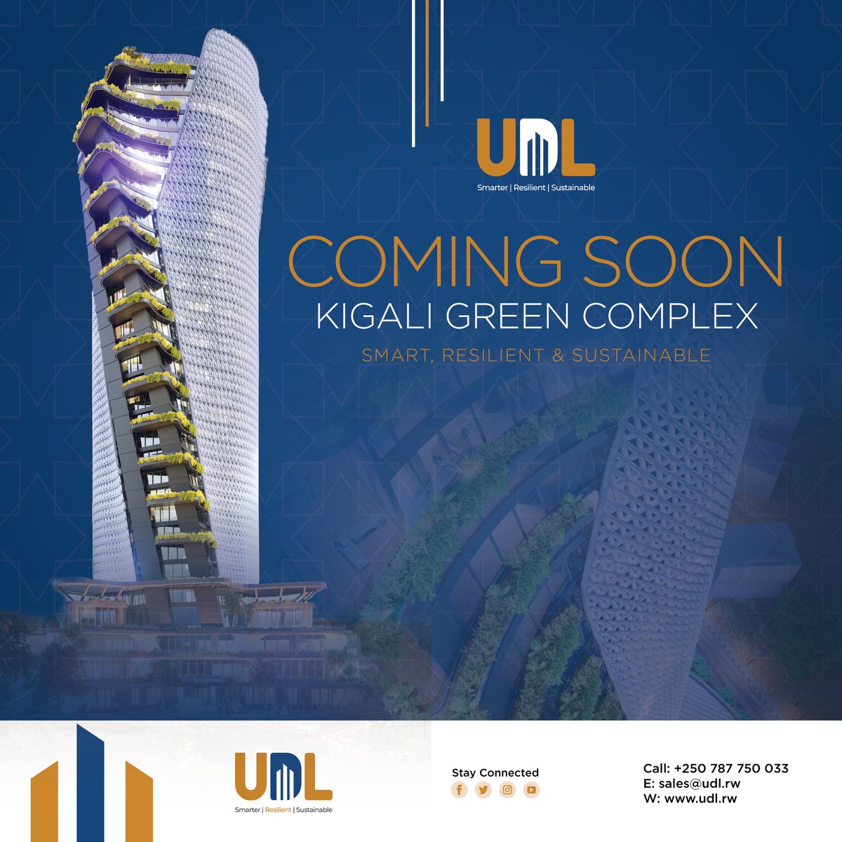 🚨 COMING SOON 🚨 
Kigali Green Complex will be the 1st Ever Gold Rated LEED Green, Well and Smart Mix-Use Complex in Rwanda. Redefining the <a href="/cityofkigali/">City of Kigali</a> skyline #Futuristic #Modern #Green #Rwandan