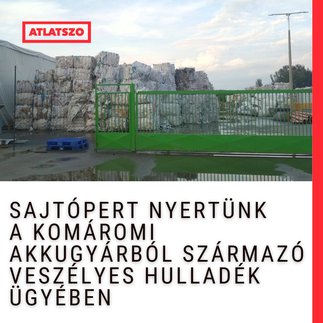 Atlatszo's tweet photo. Az Éltex Kft. kifogásolta korábbi cikkünket, de a bíróság szerint jogosan írtuk, hogy a 83 tonnányi veszélyes hulladék kódját meghamisították a mocsai telephelyen. 👉 https://t.co/KpvpjjlkVe
❤️ Nélkülünk nem tudnál róla – az SZJA egyszázalékot add az Átlátszónak!
#Mocsa #sajtóper https://t.co/ViAkCTqKdm
