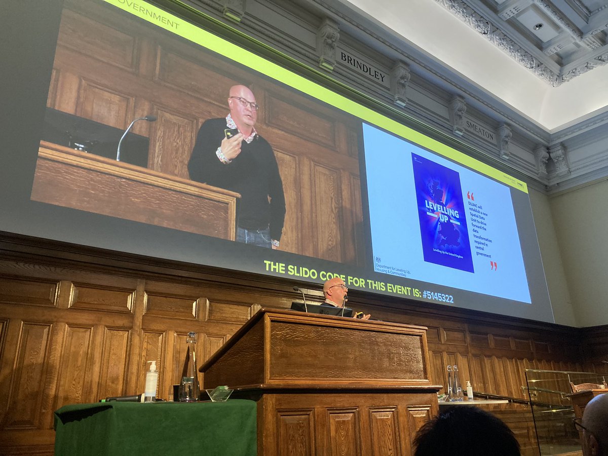 Excellent presentation by <a href="/_datasmith/">Tom Smith</a> on data on levelling up. Data is a critical factor in informing outcomes and the impact on people’s lives #thinkdata #data #government