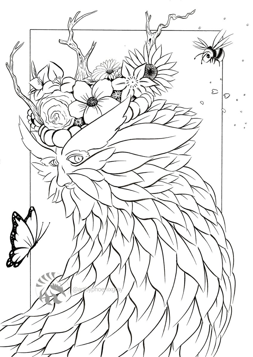 art_phoenixgray's tweet photo. Mythic May 2023 - Day 3: Bring Your Own Creation Spirit / Myth Day!
I chose a Green Man / Jack in the Green fusion.
I've shared more info on FB / Insta on this ink drawing.
#mythicmay #mythicmay2023 #greenman #jackinthegreen #naturespirit #rebirth https://t.co/Ty0cuJbMXU
