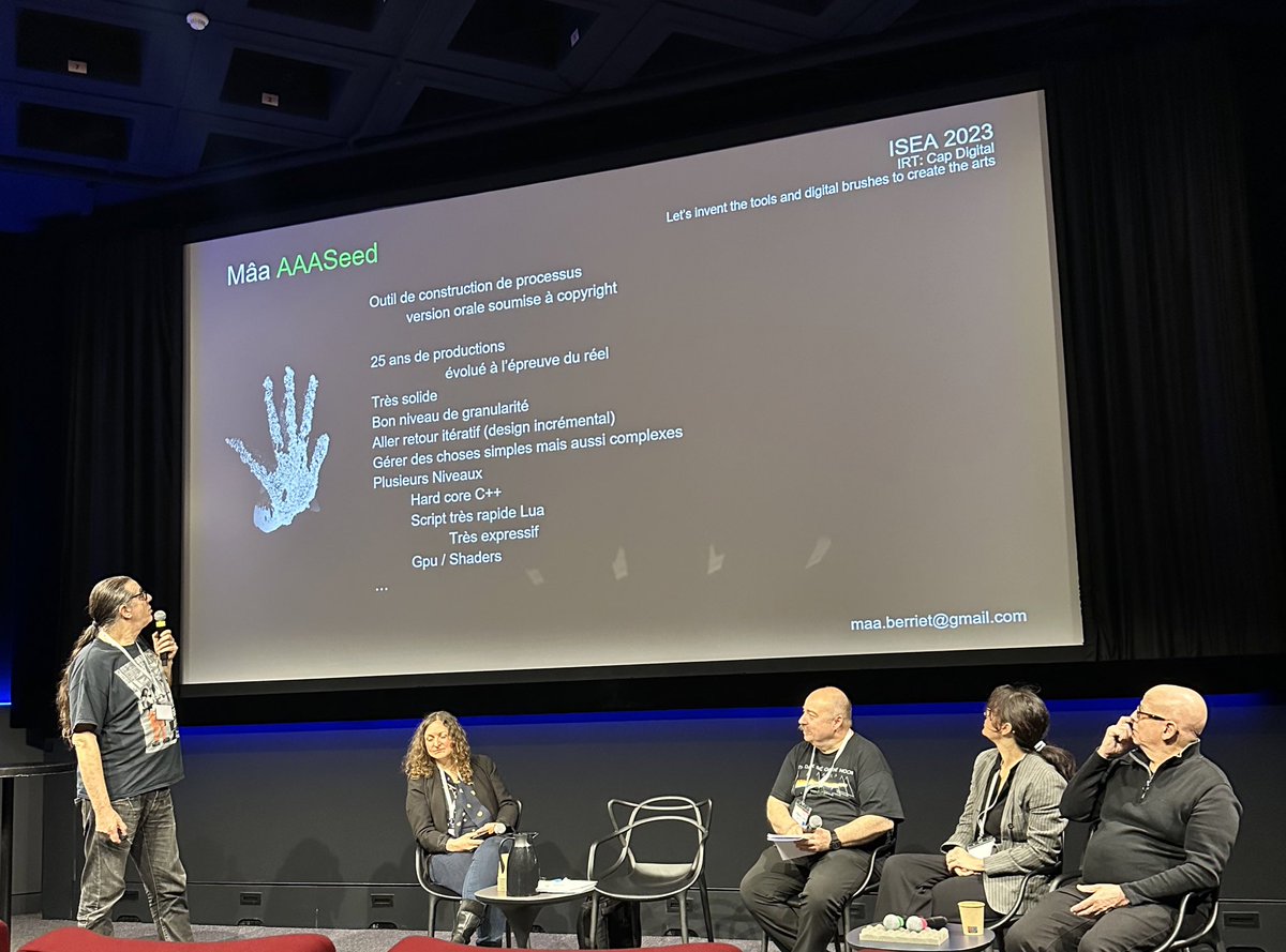 Mâa présente le passage en Open Source de son projet aaaseed.org lors de <a href="/ISEASymposium/">ISEASymposium</a> isea2023.isea-international.org/fr/accueil #opensource