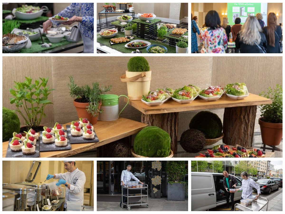 During #GWOE #HiltonHotels in Prague organized a special spring lunch, attended by 40 clients. As a part of our #ESG goals we partnered with @zachranjidlo initiative which helps in delivering unconsumed meals from company canteens or restaurants to people in need &amp; charities.
