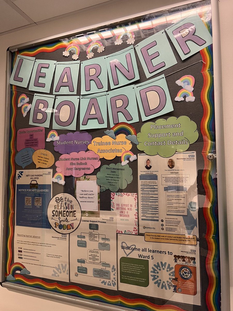 ward5_mri (@mri_ward5) on Twitter photo ⭐️LEARNER DISPLAY BOARD⭐️
A revamp of our learner board, updates and new information added to promote and support all learners on ward 5📚📝
#supportinglearners #futureofnursing @PamelaTayRN <a href="/MosesBrighty/">Brighty Moses</a> <a href="/mftpef/">MFT PEF Team</a> ⭐️LEARNER DISPLAY BOARD⭐️
A revamp of our learner board, updates and new information added to promote and support all learners on ward 5📚📝
#supportinglearners #futureofnursing @PamelaTayRN <a href="/MosesBrighty/">Brighty Moses</a> <a href="/mftpef/">MFT PEF Team</a>