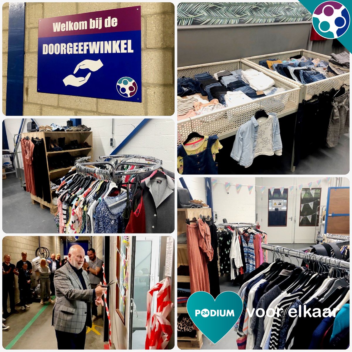 Sinds vorige week is de doorgeefwinkel op locatie bij MTB weer geopend voor de medewerkers van Podium24, MTB Maastricht en Annex BV! Een uitgebreid assortiment aan leuke zomerkleding voor jong en oud, dat op deze manier een tweede leven krijgt! ✅👍💙 #hartvoorelkaar