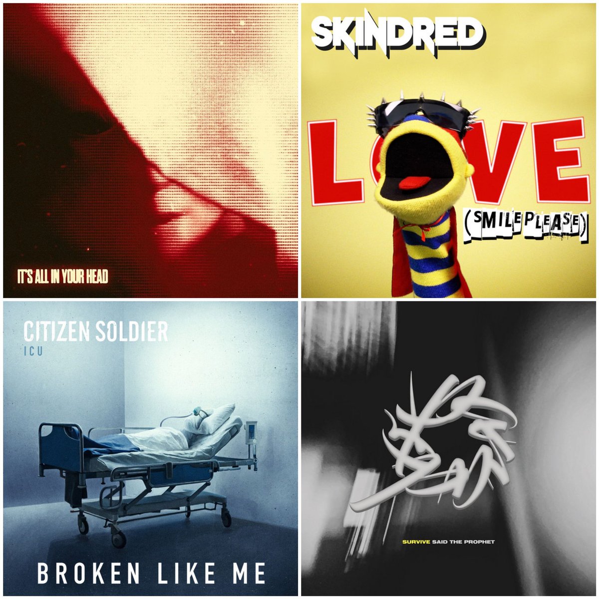 core_weekly's tweet photo. Today's New Releases 

@gutterkingband - It's All In Your Head
@Skindredmusic - L.O.V.E. (Smile Please)
@citizensoldiero - Broken Like Me
@SSTPofficial - Paradox

#gutterking #skindred #citizensoldier #survivesaidtheprophet https://t.co/zqcGMQQSGf