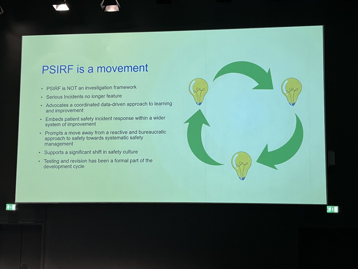 .<a href="/TraceyHerlihey/">Tracey Herlihey</a> the Patient Safety Incident Response Framework is a framework but it’s also a movement and a culture shift across the NHS. It’s a data-driven, proactive approach to learning &amp; improvement

england.nhs.uk/patient-safety…

#quality2023 <a href="/Lauren_e_Mosley/">Lauren</a> <a href="/safetymatt/">Matthew Harris</a>