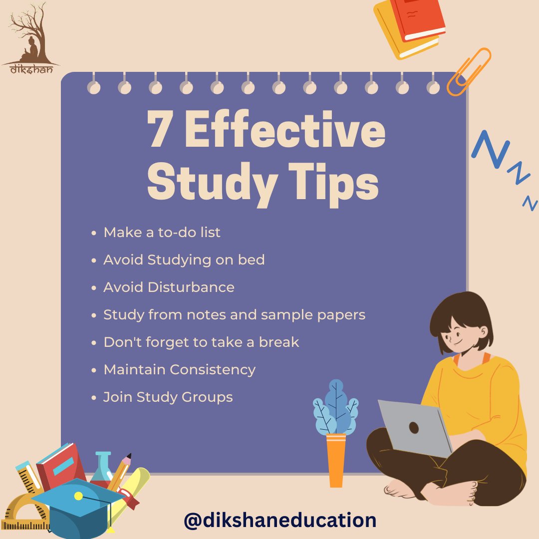 Follow these easy and effective study tips to boost your performance in academics

#dikshaneducation #class #skill #smartstudytips #science #elearnıng #management #science #educational #englishlearningtips #studysmart #Education #onlinecourses #Innovation #maths