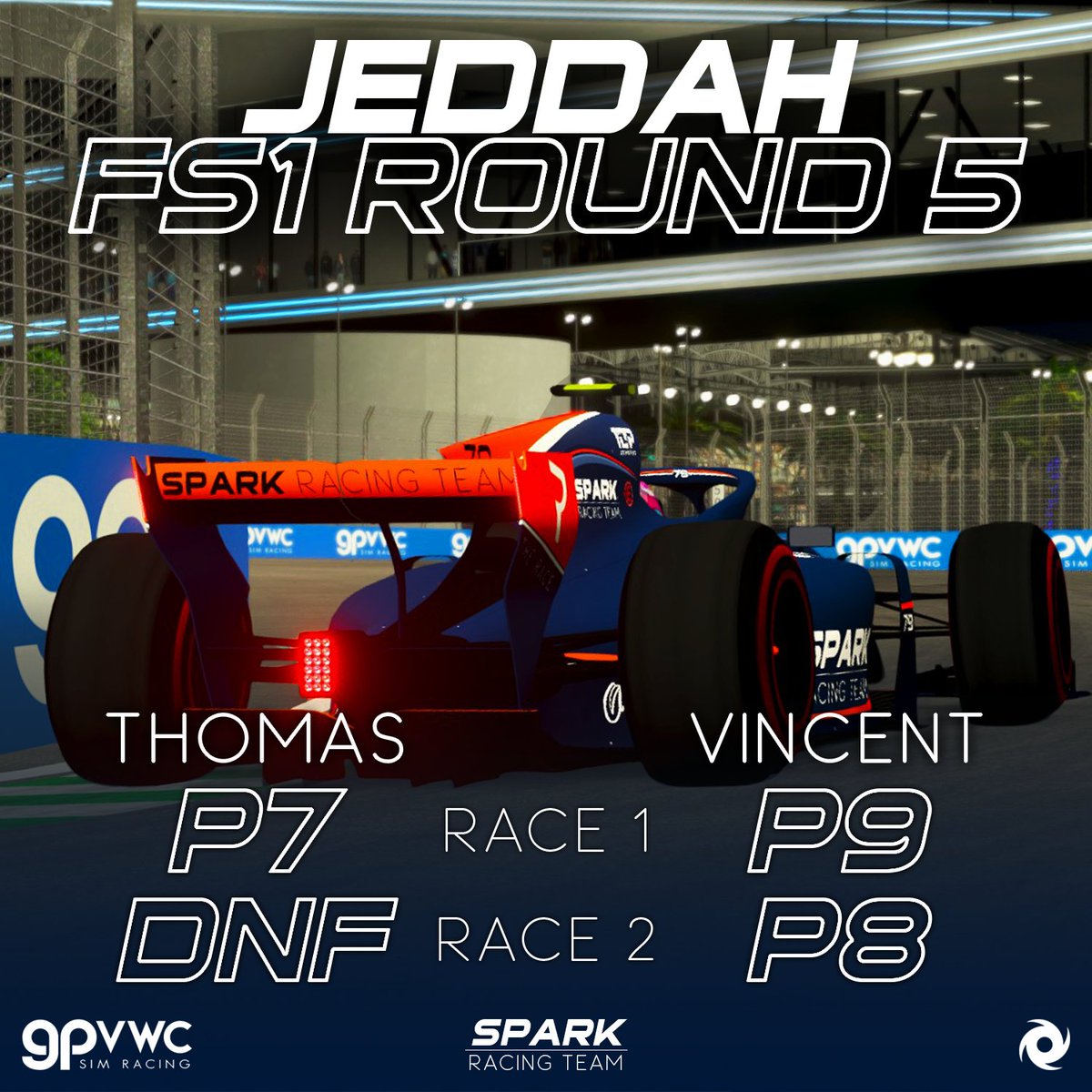 And the forgotten race in Jeddah.  

#gpvwc #FS1 #simracing #esports #Jeddah #JeddahCornicheCircuit #SaudiArabiaGP #top