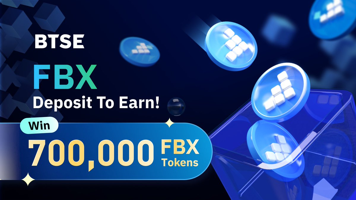 EVENT 3:

Deposit <a href="/finblox/">Finblox</a> to win a share of the 700,000 $FBX prize pool! 🎁

⏹️ Deposit (SPOT) a minimum of 3,000 FBX on #BTSE

2023/05/17 - 2023/05/24 8:00AM UTC⏳

Deposit NOW and claim your prize! 📢📢
trade.btse.com/depositeventFBX