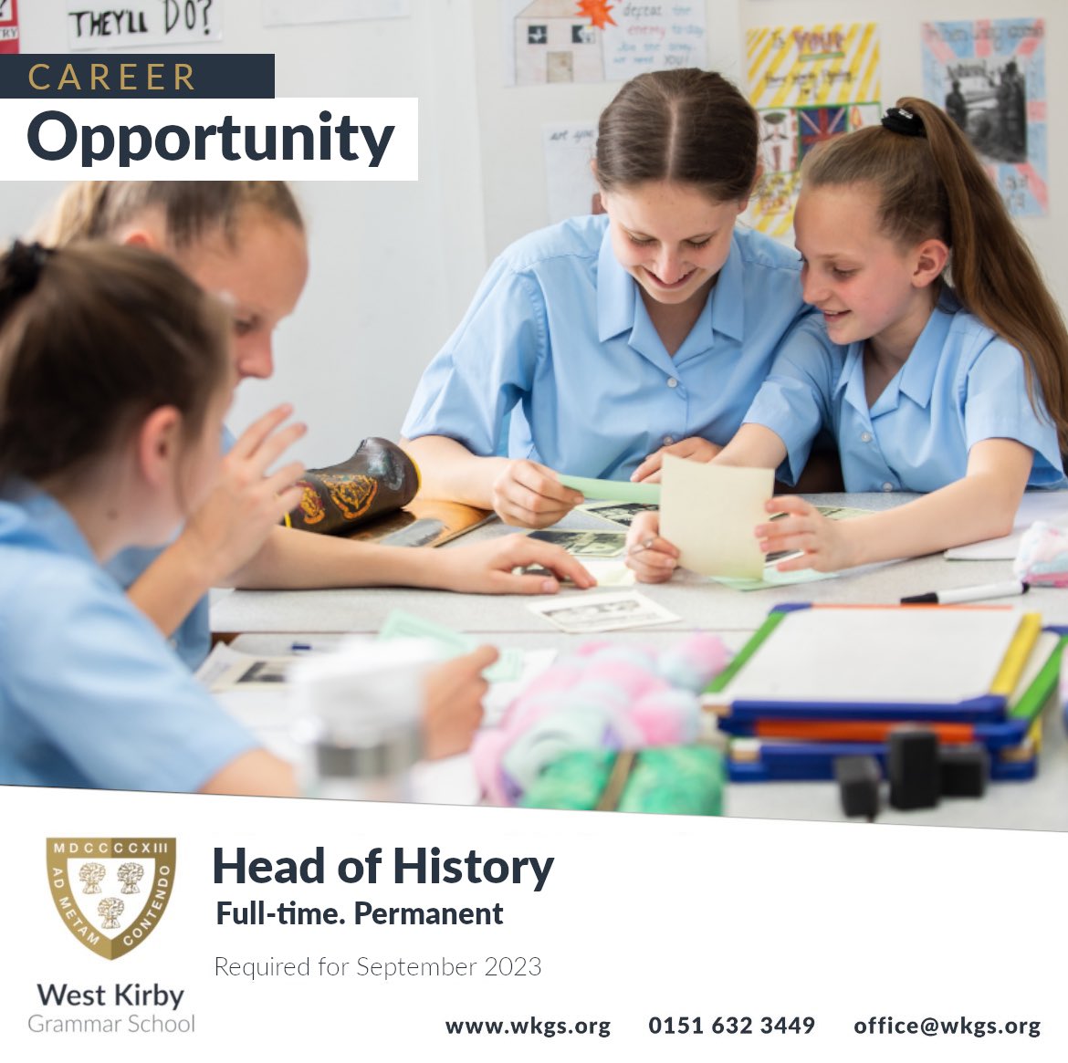 We are seeking to appoint a well-qualified and enthusiastic Head of History for September 2023. The post is full-time and is a permanent post. The ability to teach GCSE and A-level History is essential. 

For more information, please visit:
wkgs.org/latest-news/va…