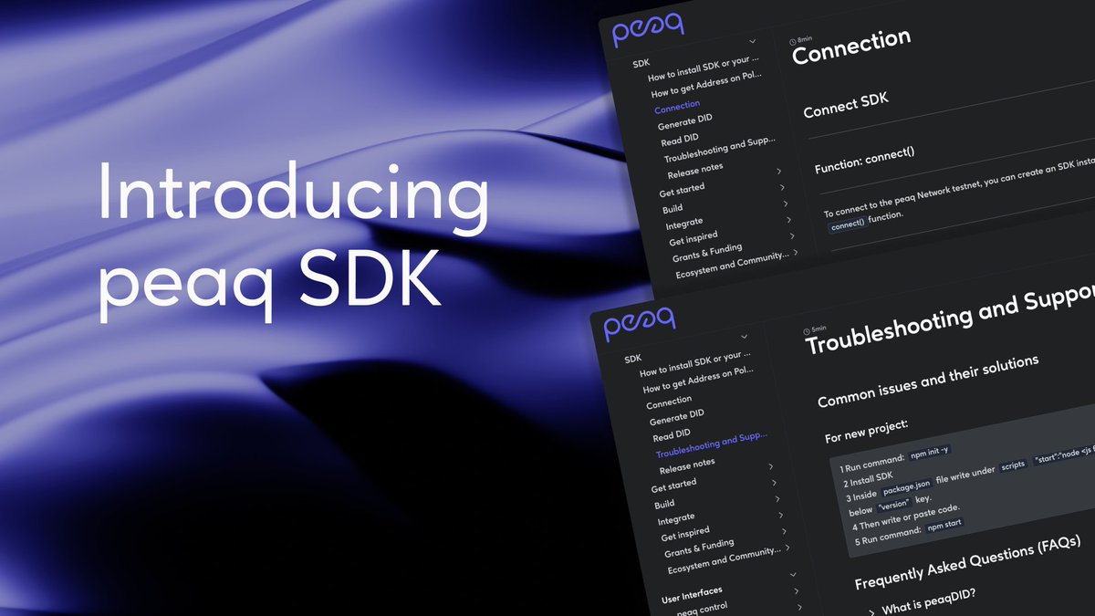 peaq's tweet photo. The peaq SDK is here!π
It's never been this easy to build #DePIN(s) and #EconomyOfThings dApps in #Web3 πβοΈβ΅οΈπ°οΈ
Dive in, check it out, and if you have any functionality requests, drop a comment below π«‘
π https://t.co/gU2RmgQF6G https://t.co/CKOR4Hhe4A