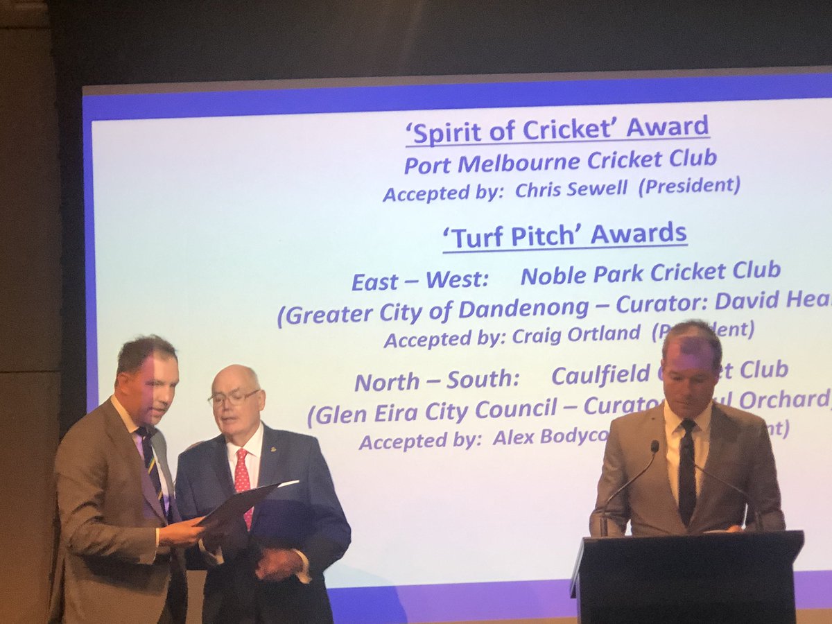 Caulfield wins North/South pitch award. Thanks to our curator, Paul, and the support of Glen Eira Council