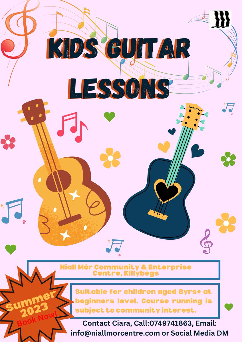mor_niall's tweet photo. 📷Interested in Kids Guitar Lessons? 📷
We are currently gauging numbers for Beginners Guitar lessons(6 weeks)over the summer holidays. 📷📷
📷This programme would be suitable for Children aged 8yrs+ 
Call: 0749741863 Email:info@niallmorcentre.com or Social Media DM.
#killybegs https://t.co/rKreWR2dil