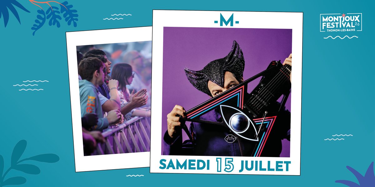Show devant ! –M- sera sur scène le samedi 15 juillet, aux côtés de Royal Republic, Mauvais sang et Moïzo! Un show spectaculaire aux décors renversants, présage d’un final mémorable pour refermer cette 26e édition du Montjoux Festival - #Thononlesbains

🎫 montjouxfestival.com