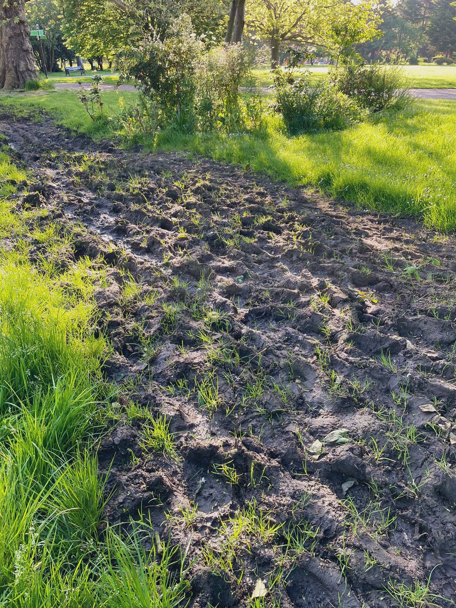 “It’s only mud,” they said.

“It just needs re-seeding,” they said.

“It’ll soon be back to normal,” they said.

It’s now 5 weeks since <a href="/haringeycouncil/">Haringey Council</a> allowed <a href="/ToughMudder/">Tough Mudder</a> to take over our park and ruin it. It’s still ruined.

The Head of Parks is Simon Farrow. He should resign