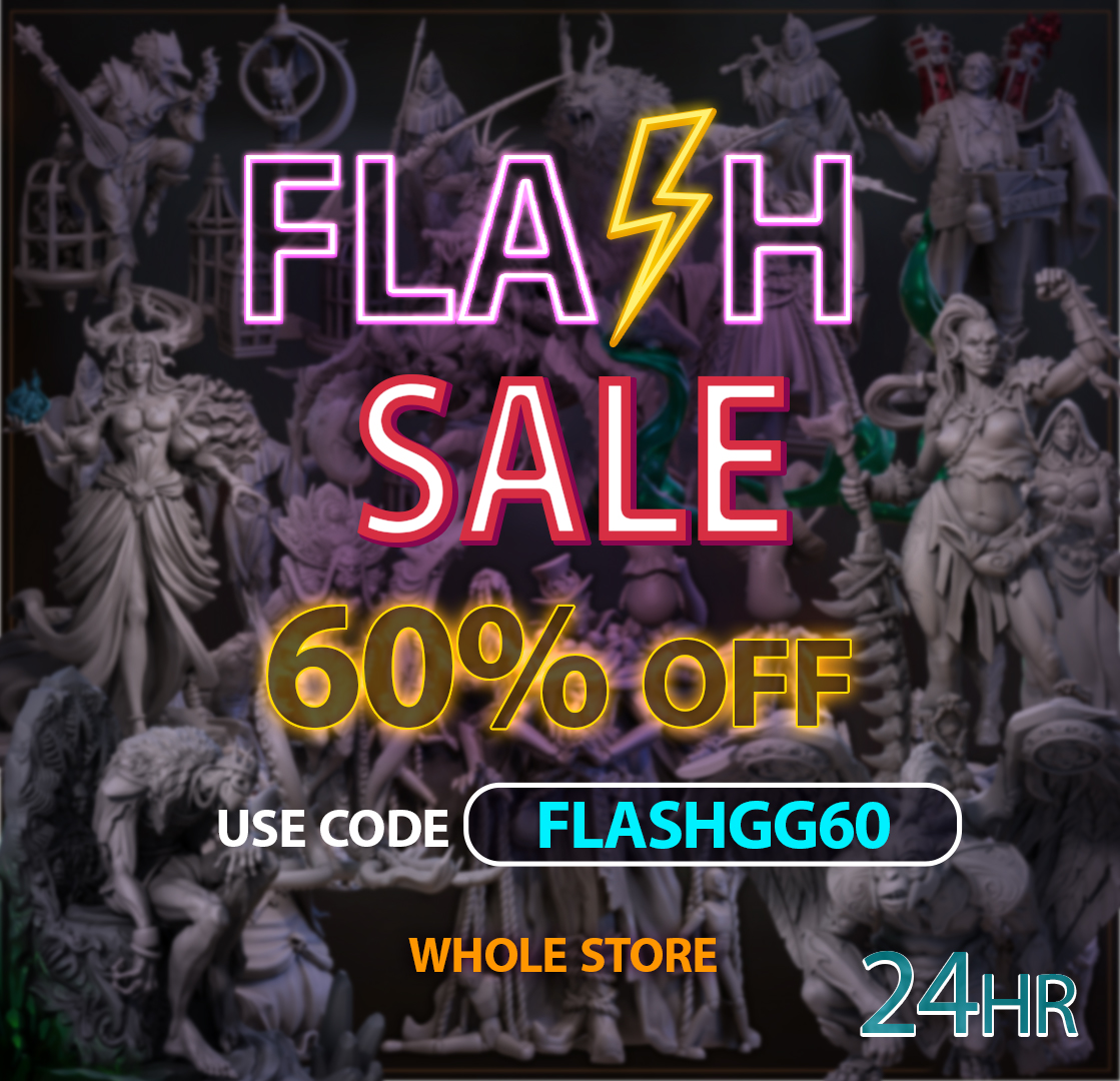✨ 60% off on MyMiniFactory ✨
🔥 PHENOMENAL SALES 🔥
⚡️ FOR THE NEXT 24 HOURS ⚡️
Use the code “FLASHGG60” to get 60% off our entire MyMiniFactory store!
myminifactory.com/users/GreatGri…
#greatgrimoire #sales #flashsales #discount #deals #promo #miniatures