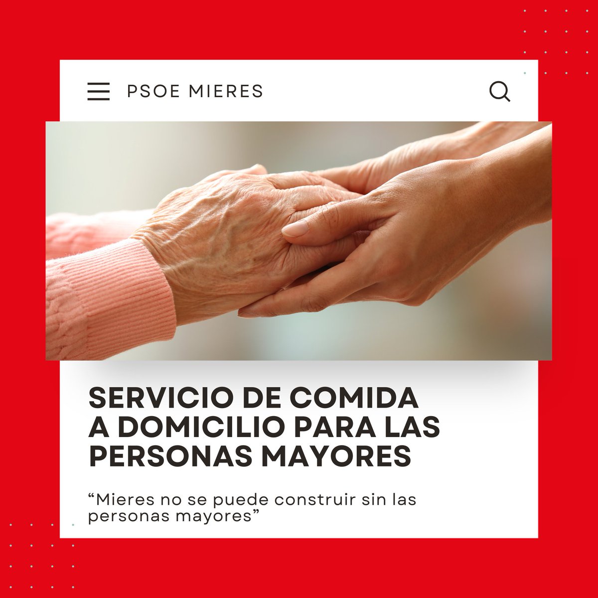 asmm_psoe's tweet photo. 🍽️ Menús saludables para personas mayores a domicilio

👴🏻 Programas sociales destinados a combatir la soledad no deseada

🚍 Transporte público gratuito para personas mayores de 65 años con un bajo nivel de ingresos

#VotaRaúlMoro ❤️
#SocialistasDeMieres https://t.co/ZsceDoNxYZ