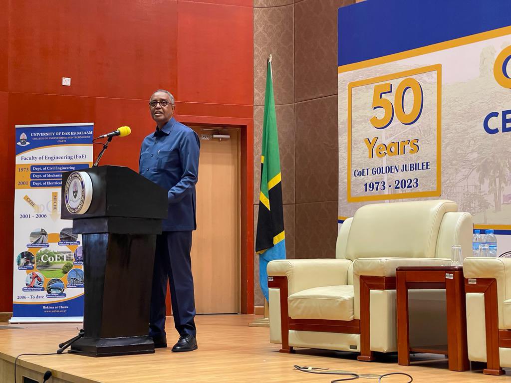 SilasLwakabamba's tweet photo. The College of Engineering and Technology, Univ of DSM, Tanzania just celebrated 50 yrs on 16-17 May. As a pioneering staff and later Dean, I was thrilled to attend and give a key note presentation. @udsm_alumni @UdsmOfficial @UDSMinternation @covcampus @CovUniAfricaHub 1/2 https://t.co/JS0Cp0HoUY