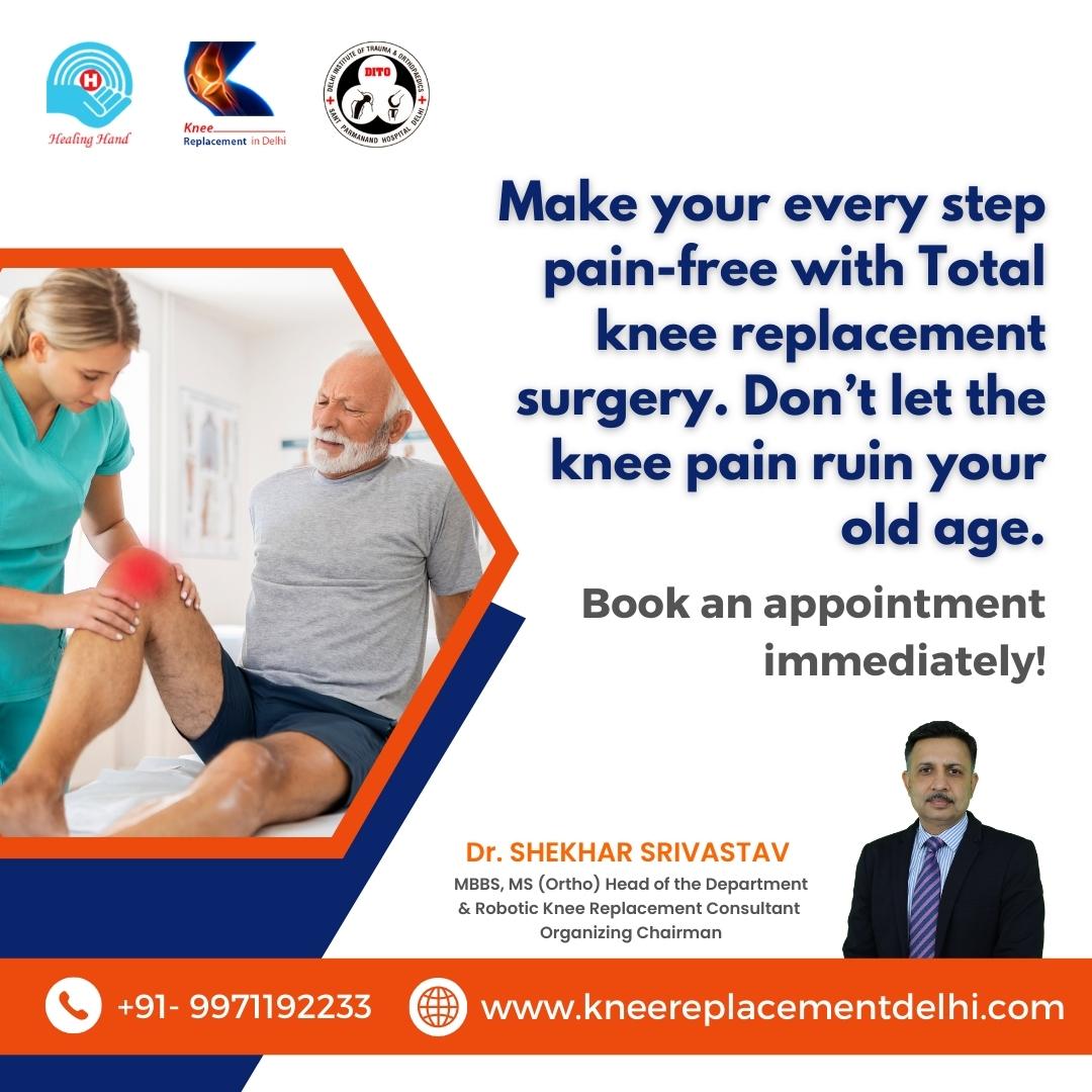 DrShekharDITO's tweet photo. Don’t let the knee pain ruin your old age. Book an appointment immediately!
Contact Us: +91-9971192233
For More Info: https://t.co/AoFLDeFyp1
#kneesurgeryindelhi #robotickneereplacementdelhi  #kneepain #kneepainrelief #roboticreplacement #roboticsurgery #bestexperience https://t.co/ePn1czsMoc