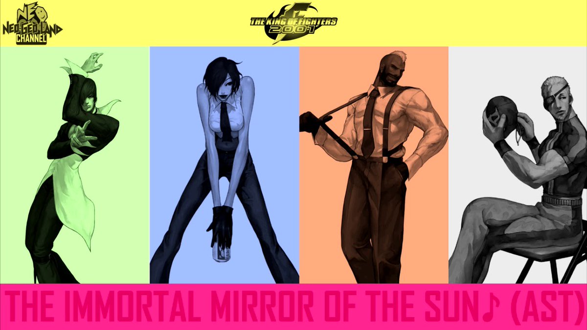 AxelHunter321's tweet image. 1 months later:
my ranking for all #KOF2001 team themes (OST &amp;amp; AST) from worst to best:
20. The Immortal Mirror of The Sun (Yagami's team theme) (AST)
19. Big Pain (Hero / K dash's team theme) (OST)
18. Flame of Invincibility (Japan / Kyo's team theme) (OST)
(1/5)