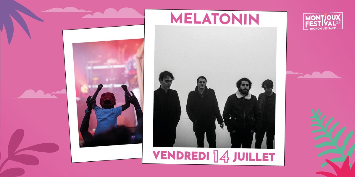 Melatonin ; 

Dans une ambiance feutrée, laissez vous envouter par les mélodies délicates du groupe Melatonin. Le vendredi 14 juillet, sur la scène du Montjoux Festival, le groupe sublimera l’ambiance aux côtés d’Angèle, 47TER et Melatonin 

🎫 montjouxfestival.com