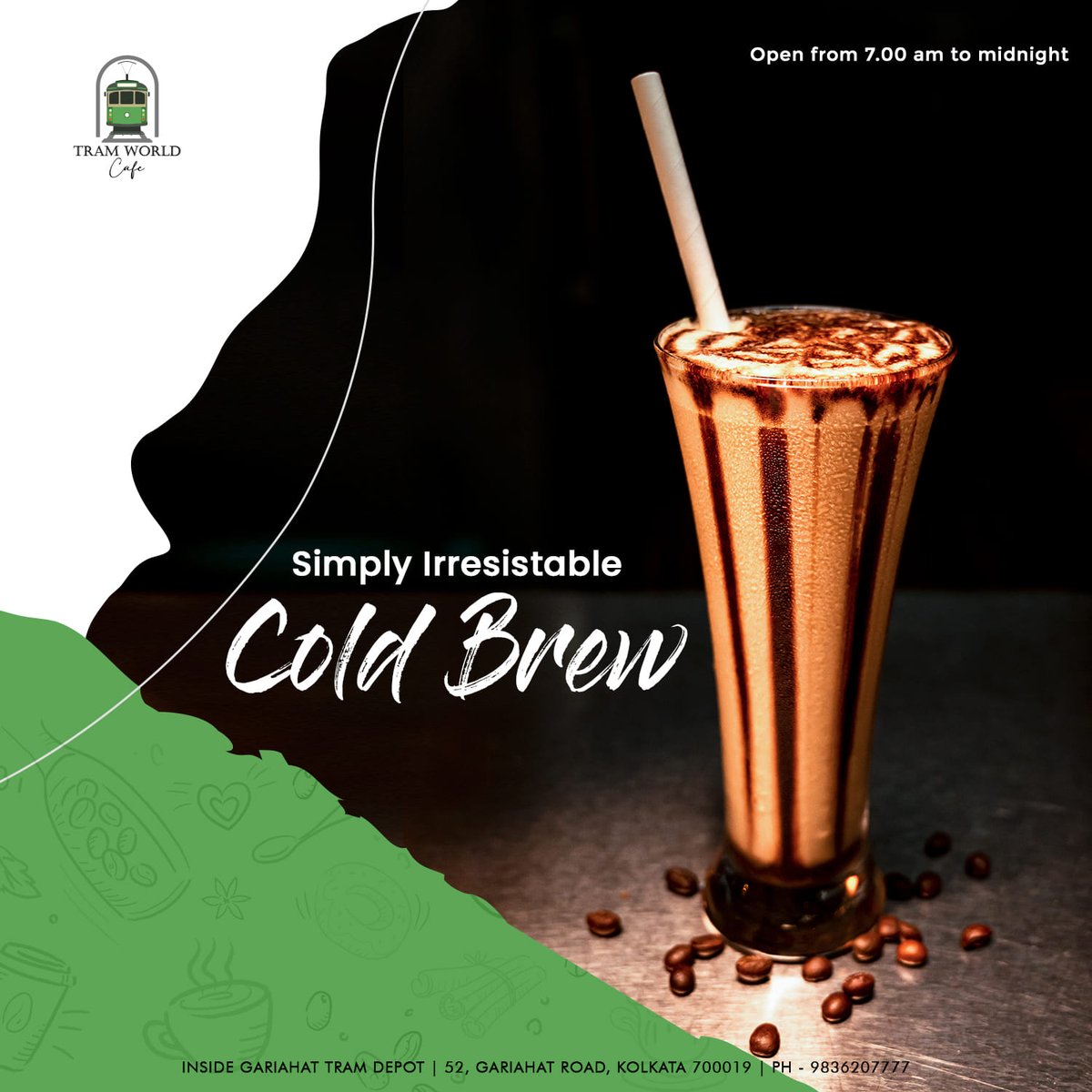 Coffee, the perfect companion for any mood- morning, afternoons and day.

#NewPlaceAlert #ColdCoffee #Kolkata #CityOfJoy #Tram #TramWorld #TramCafe #BeautifulLocation #NewCafe #Fashion #GoodFood #GoodDrinks #ThingsToDoInKolkata #KolkataFoodie #WhatsHotKolkata