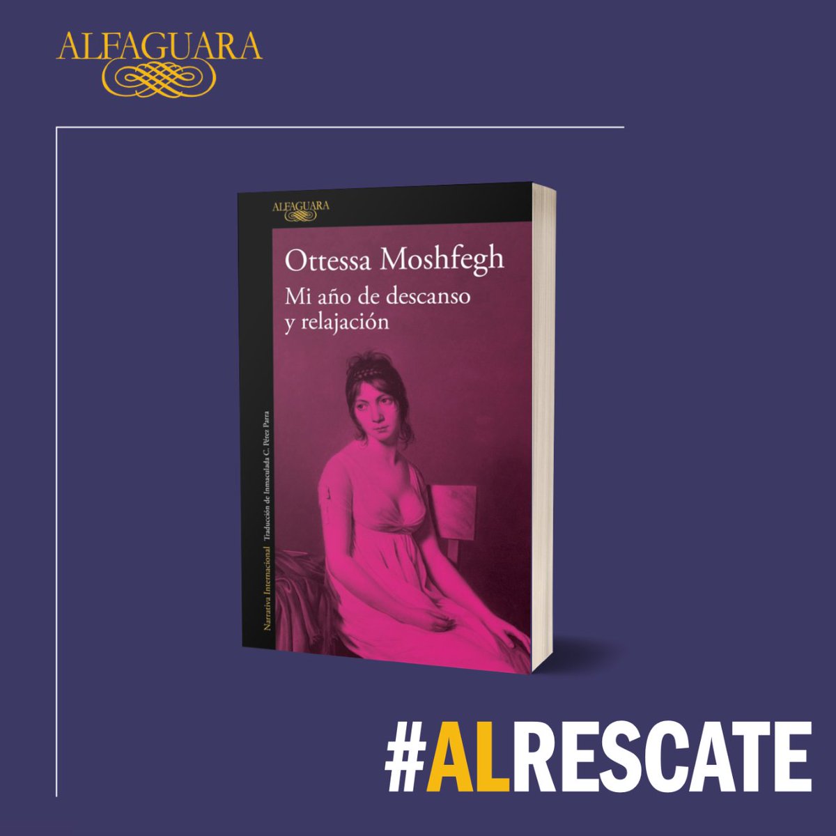 AlfaguaraES's tweet photo. «Mi año de descanso y relajación» de Ottessa Moshfegh, la novela sobre la falta de ganas de levantarse de la cama que se hizo tan famosa durante la pandemia, sigue siendo un éxito entre nuestros lectores.

¿La has leído ya?
📖https://t.co/p7aa1jo46p

#ALRescate https://t.co/EIUxagxSwD