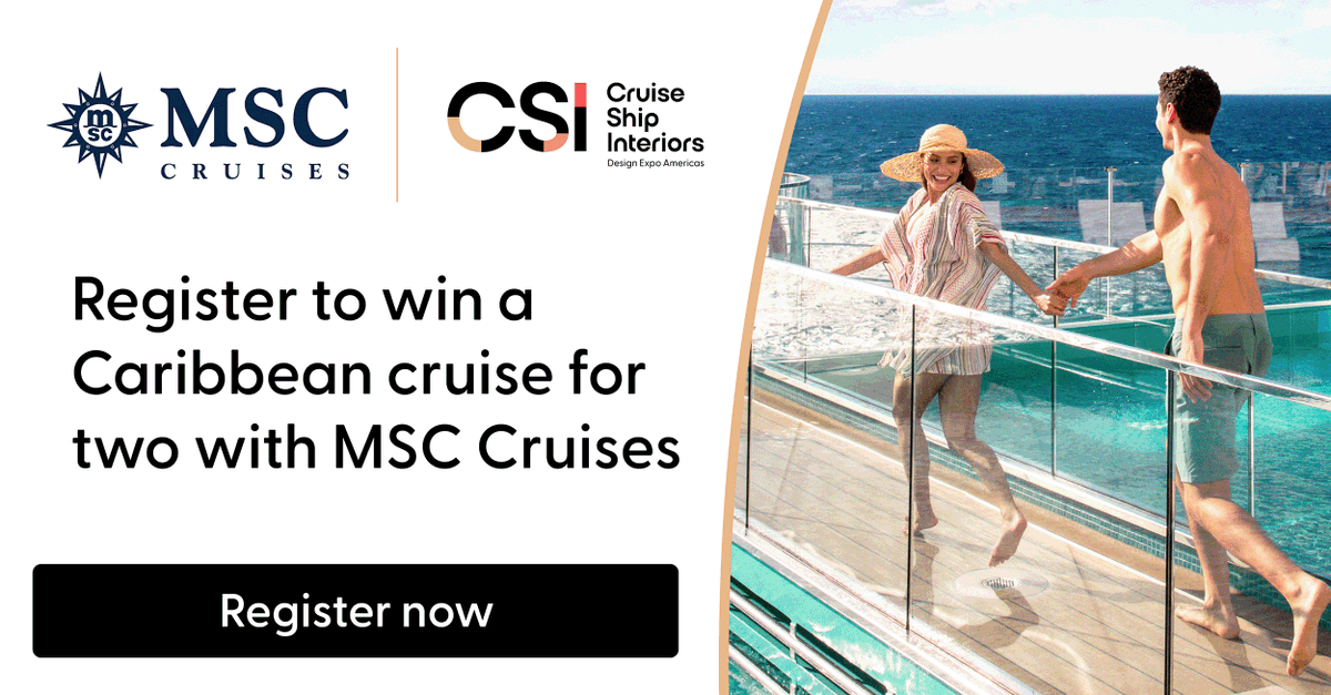 We’ve partnered with MSC Cruises to offer one lucky CSI attendee the chance to win a 7-night Caribbean cruise for two! To enter, all you need to do is register today and attend CSI Design Expo Americas on 6 June 🌴

hubs.ly/Q01Q8nZ10 

#CSI23 #cruisecommunity #msccruises