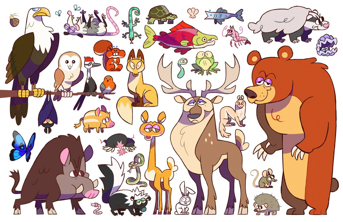 Can’t believe I forgot about ducks while making this

#animal #forest #critters #bear #deer #characterdesign #art #illustration #woods