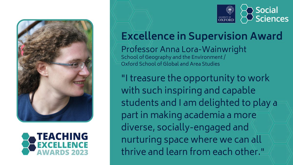 oxsocsci's tweet photo. Our next @UniofOxford @oxsocsci Teaching Excellence Awards winner is Professor Anna Lora-Wainwright @troverex Professor of the Human Geography of China @oxfordgeography @OSGAOxford. Congratulations on your Excellence in Supervision Award! 👏 Read more: https://t.co/he4eeTaSqj https://t.co/Civr0QPZ1b